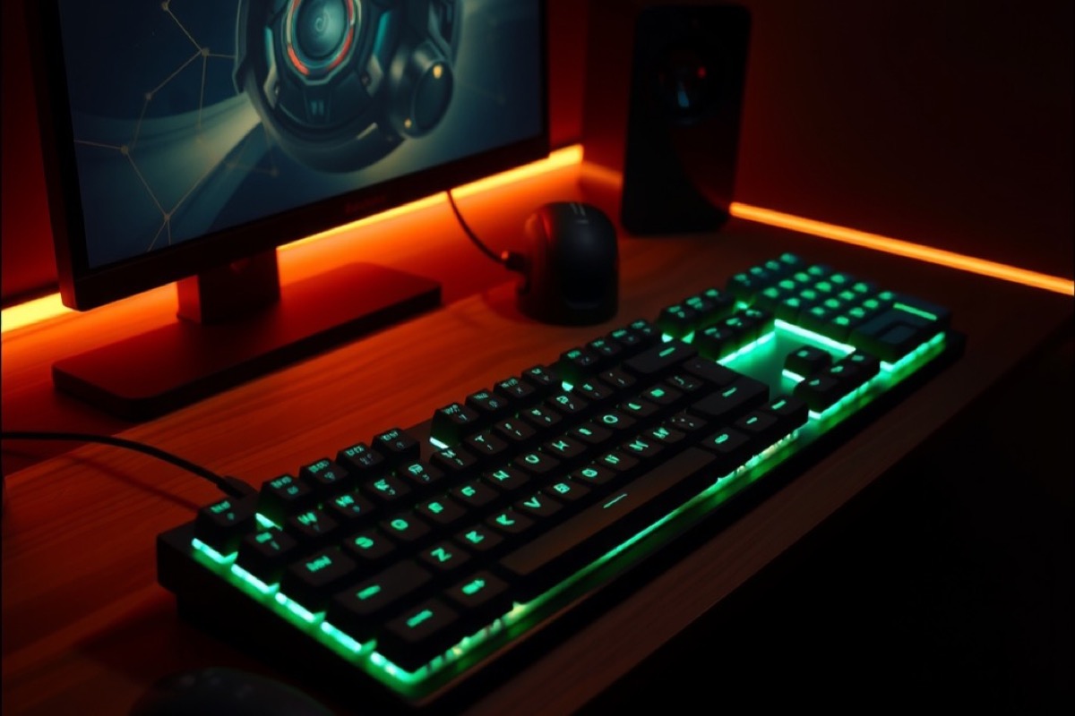 Atmospheric photograph of a dim gaming hall